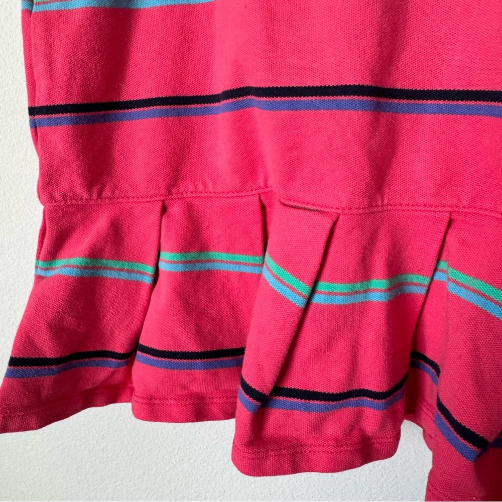 Tommy Hilfiger Girls Dress Size 2T Pink Stripes Polo Tennis Spring Summer Preppy - Picture 3 of 6